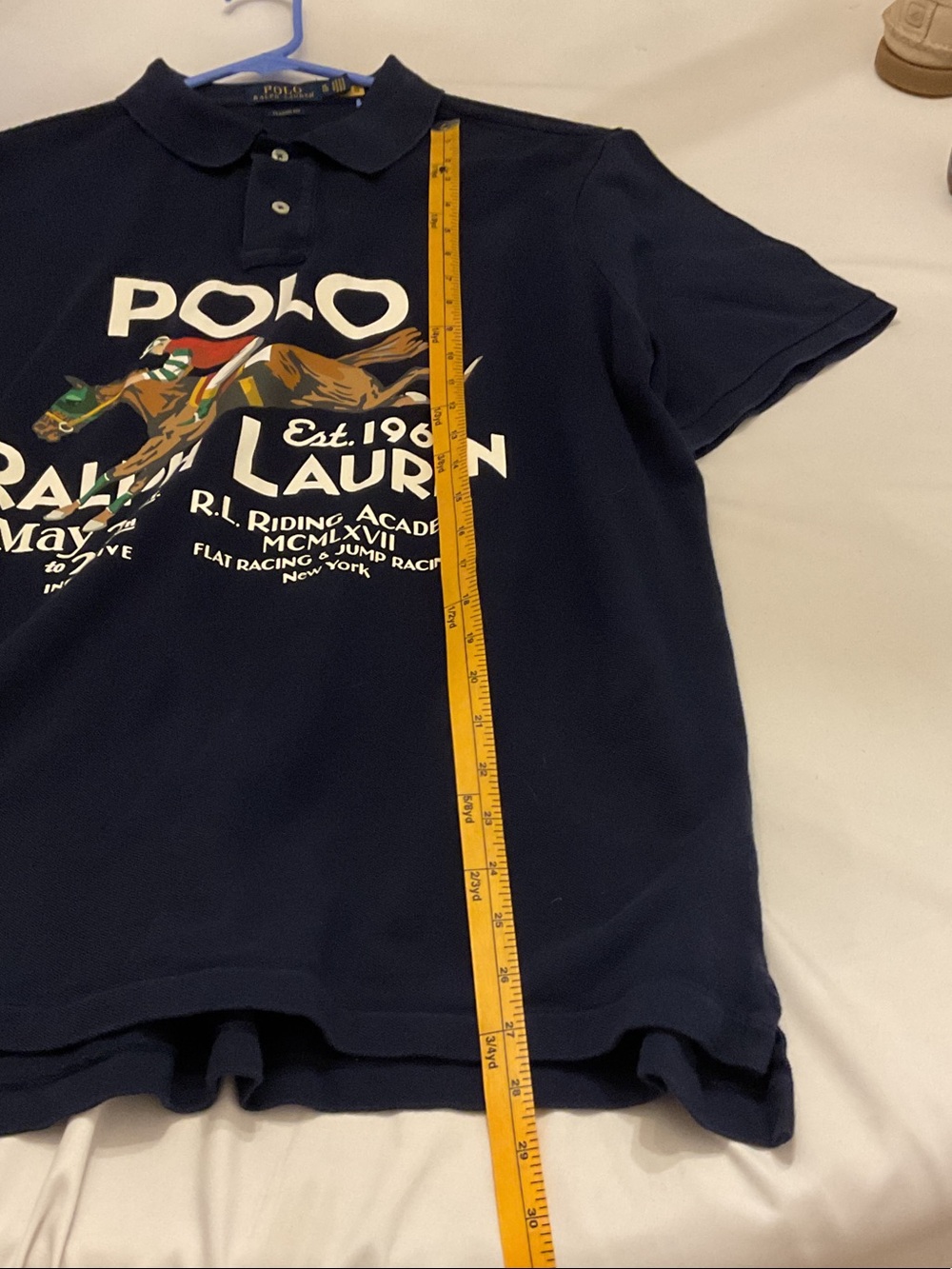 Polo by Ralph Lauren Navy Polo with Equestrian Show Graphic Men's XL - Picture 6 of 8